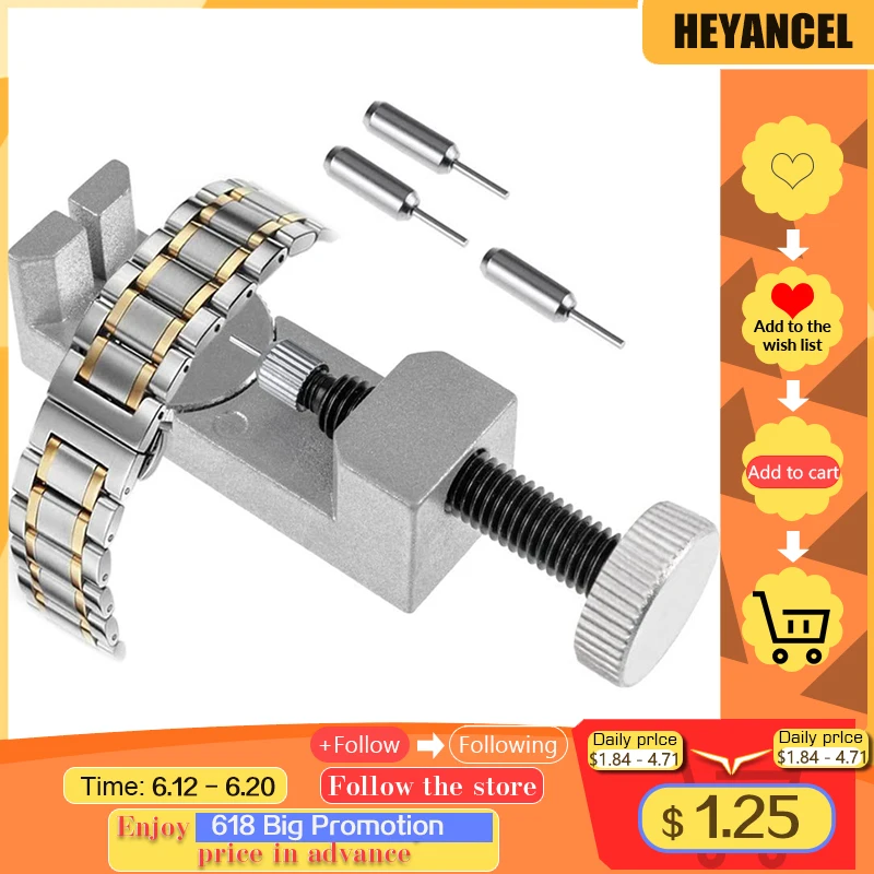 Watch Band Strap Link Pin Remover Repair Tool Kit for Watchmakers with