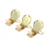 10Pcs Gold Round Shape Pacifier Suspender Clips Baby Pacifier Holder Crafts With Plastic Insert for 25mm Ribbon 3