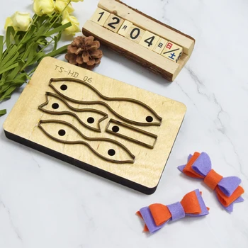 

SMVAUON Cutter Die Mold Diy Bow For New Year Christmas Ornament Handicraft For Hairpin Tool Wood Dies For Crafts Party Wedding