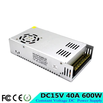 

Best quality Single Output Switching Power Supply 600W 15V 40A Transformer 110V 220V AC TO DC15V SMPS for LED Light CNC Stepper