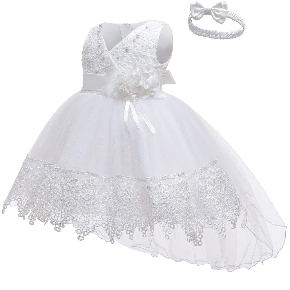 Baby Girls Dresses Applique Bead Princess Dress Toddler Girl Trailing Wedding Party Dress Birthday Ball Gown Vestidos Kids Dress (7)