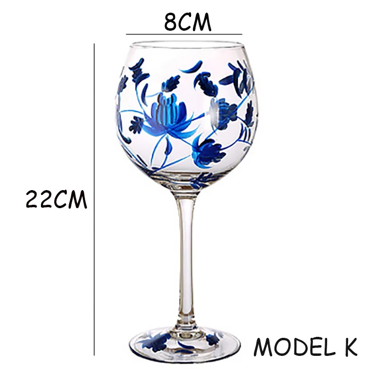 Model K Бутылка для виски, стеклянная чашка, стакан, колба, чайная кружка, кофейная стеклянная расписная чашка, бокал для вина, коктейля, напитков, посуда, бокал, креативное стекло, 1 шт - Цвет: Model K