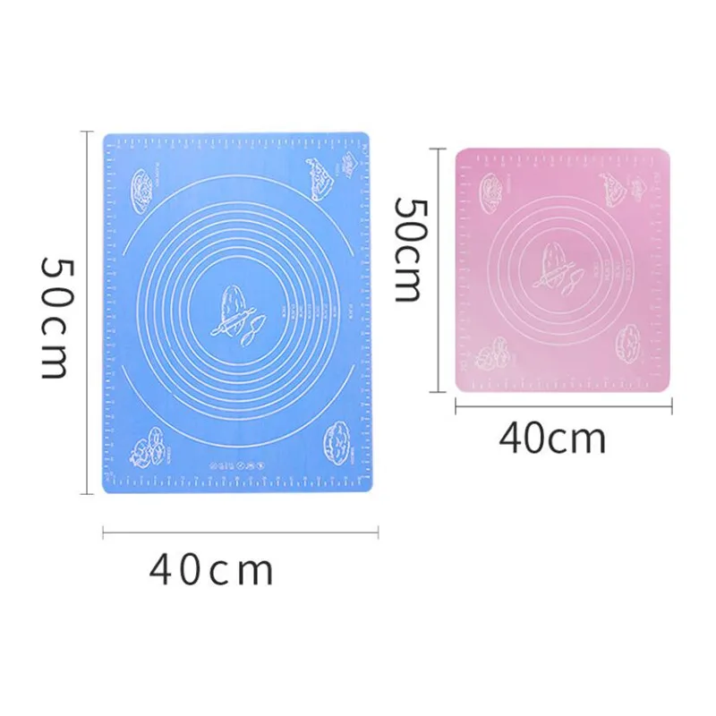 Silicone Baking Mats Sheet Pizza Dough Non-Stick Maker Holder for Pastry Kitchen Cooking