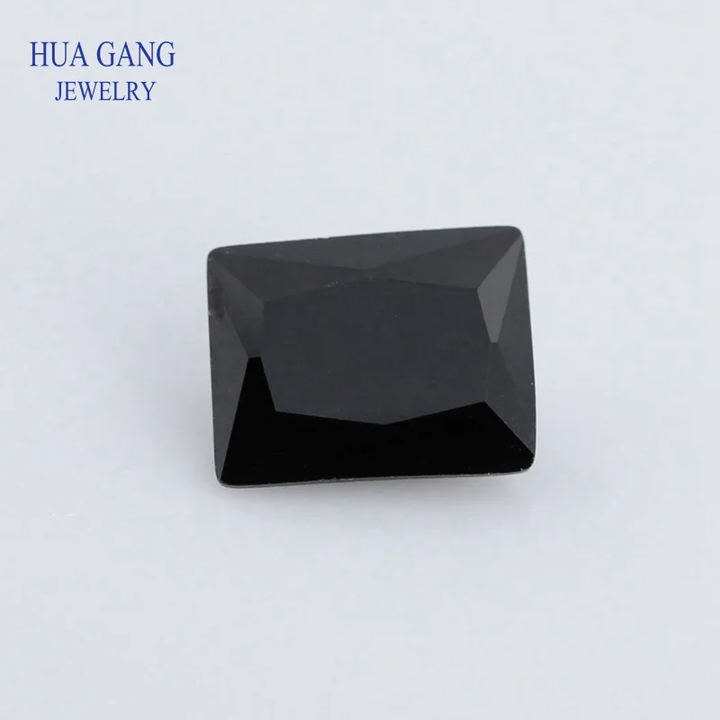 

Black Natural Spinel Loose Gemstone Rectangle Shape Size 1.5x3mm~4x6mm For DIY Jewelry