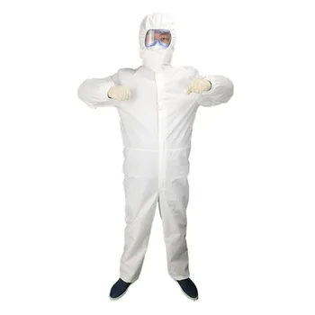 

Spot Disposable Waterproof Oil-Resistant Protective Coverall Worker Painting Clothes Overall Suit VJ-Drop