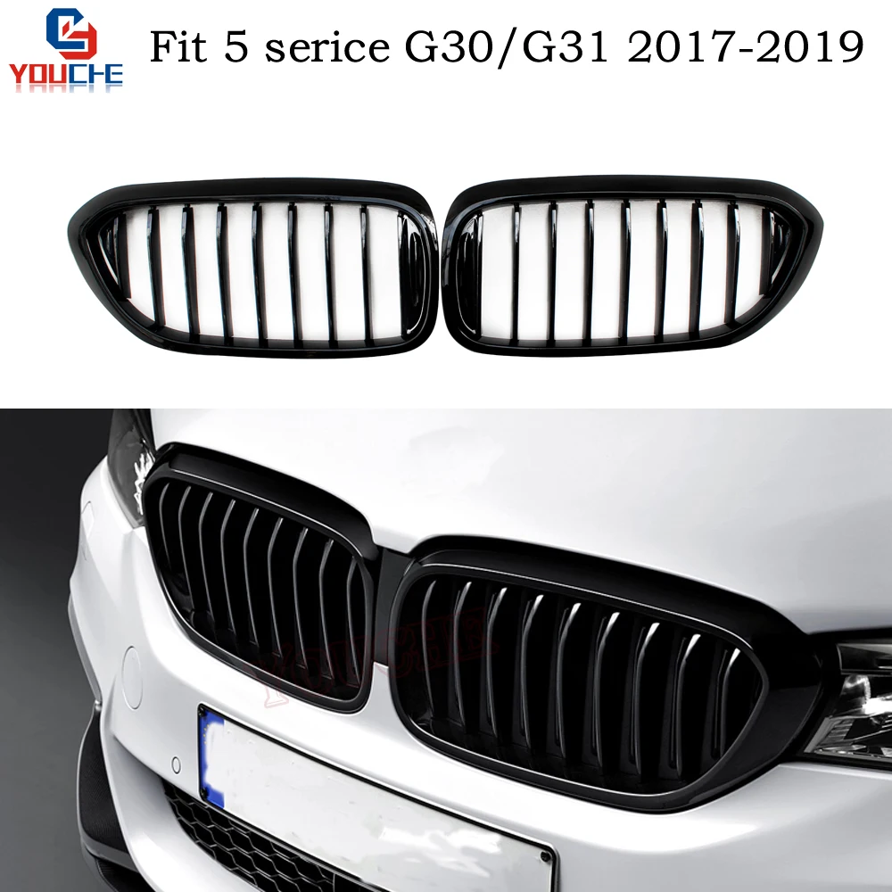 Передняя решетка радиатора G30 для BMW 5 серии G31 2017 2019 520i 530i 540i M550i M5 F90 глянцевый
