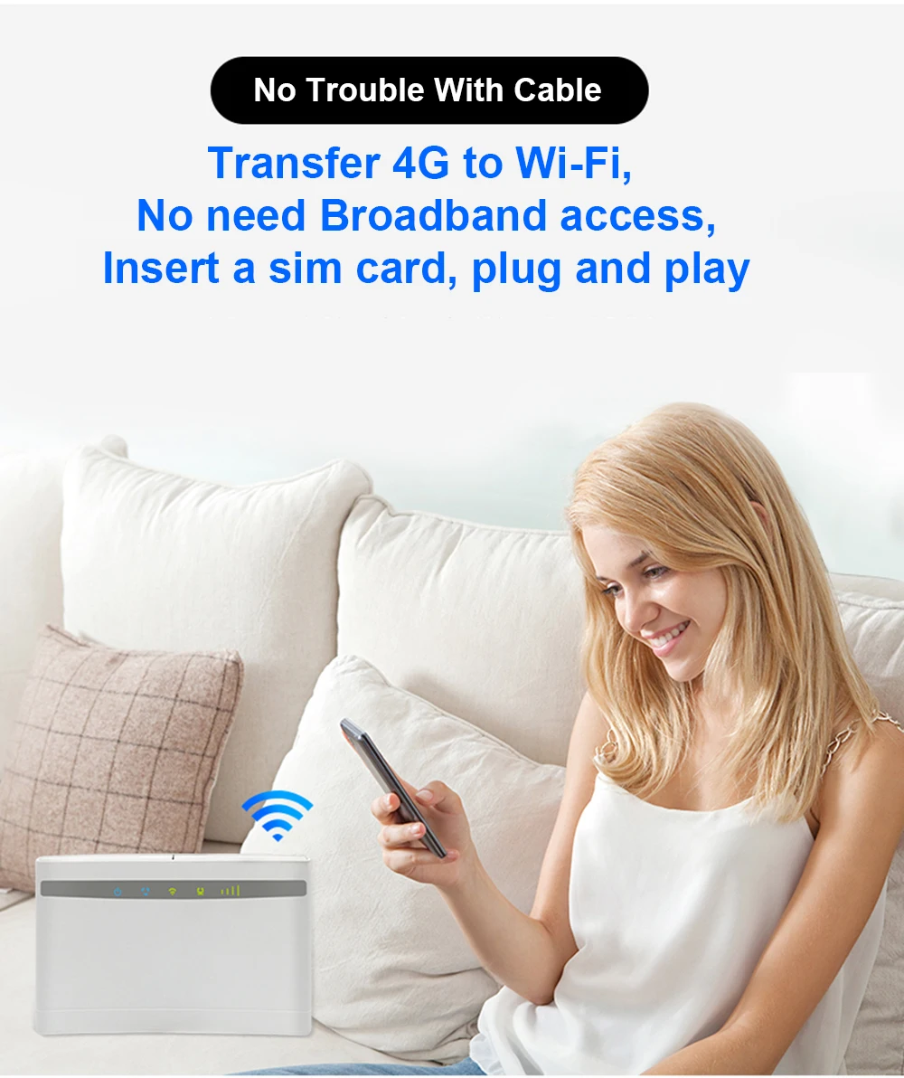 TIANJIE 4G LTE CPE маршрутизатор модем CAT4 Wifi точка доступа 4G LTE FDD lan порты и слот для sim-карты с 2 SMA разъем внешние антенны