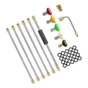 

Power Washer Gutter Rod Replacement Lance Spray Nozzle Tips 1/4 Inch Connect High Pressure Power Car Washer Spray Car Washing T