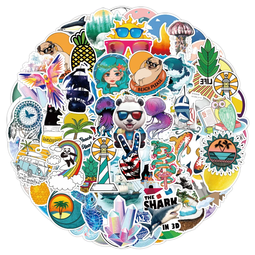 

100pcs skate stickers DIY Lovely Cartoon Waterproof Sunflower Sunshine Kids Stickers for Car Styling Bike Motorcycle laptop