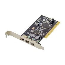 PCI-X 1394 placa de captura de vídeo imagem ti sn082aa2 chip ieee1394 2b + 1a firewire 800 adaptador placa de expansão 800mbps livre unidade