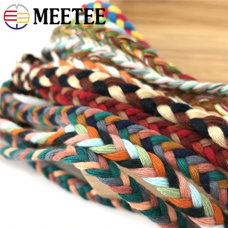 Meetee 20 м плетеная веревка витые хлопковые шнуры 8 мм сделай сам ремесло Декор