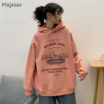 

Hoodies Women Sweatshirt Printing Hot Sale Fashion Oversized Pink Clothing Womens Hoodie Pullovers Kawaii Streetwear Harajuku