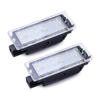 

beler NEW 2pcs 2 Pin LED License Number Plate Lights Lamp Fit For Smart Fortwo Forfour W453 2014 2015 2016 4159062300