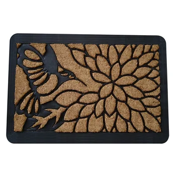 

Entrance Hallway Home Decor Non Slip Rectangle Scroll Border Front Door 5D Effect Hotel Rugs Welcome Mat Doormat Kitchen