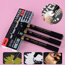 

3 PCS/Box Chrome Finish Gold Silver Mirror Marker DIY Pen Metallic Stationery Water UV Resistant Art Craftwork Liquid Mirror Pen