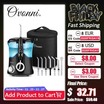 

Ovonni Water Flosser 7 Jets 10 Pressure Settings Dental Oral Irrigator 600ml High Capacity Water Tank Family Oral Irrigation Kit