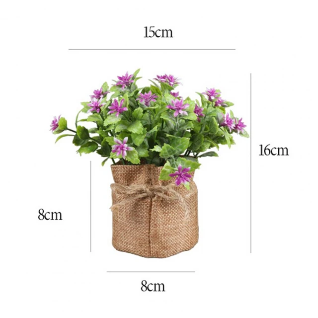 Mini Planta Artificial en maceta, bonsái, hierba pequeña, maceta, verde,  bolsa de arpillera, planta, Decoración de mesa de boda - AliExpress