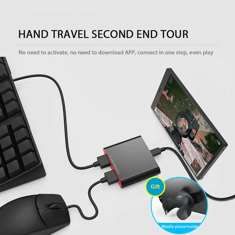 

CUUWE 9116 PG-9116 Bluetooth 4.0 Keyboard and Mouse Converter for Android Game Controller Joystick Pubg Mobile FPS Games
