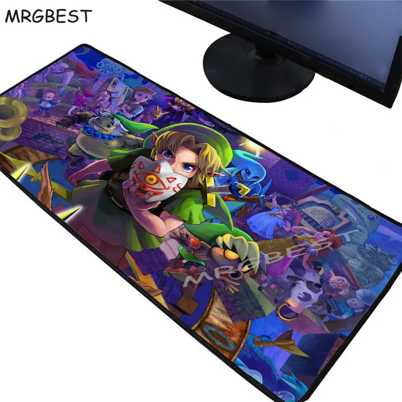 Mrgbest Boy Legend Zelda Tastiera Da Gioco Di Grandi Dimensioni Mouse Pad Pc Computer Gamer Mousepad Lockedge Tappetino Da Scrivania Per Csgo Lol Dota