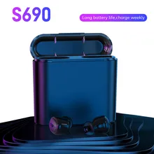 S690-TWS سماعة لاسلكية تعمل بالبلوتوث سماعة مرحبا فاي ستيريو IPX5 مقاوم للماء 4000mAh قوة البنك بلوتوث 5.0 ل IOS/أندرويد(China)