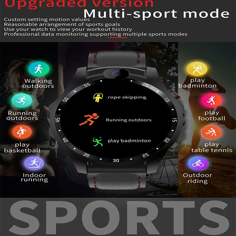 4G Internet access Smart Watch With video 3+32G GPS Heart rate Monitor ECG Blood Pressure IP68 Wrisatband SmartWatch