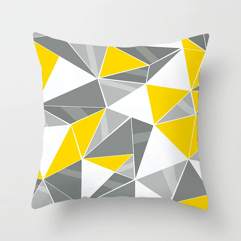 Fuwatacchi желтый бриллиантом волна Чехлы для подушек с геометрическим рисунком Подушка Чехол для домашних стульев, диванных украшения квадратная подушка чехол s