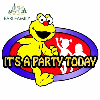 

EARLFAMILY 13cm x 9.9cm for Sesame Street Cartoon Car Stickers and Decals Vinyl Laptop Surfboard JDM Waterproof Car Assessoires