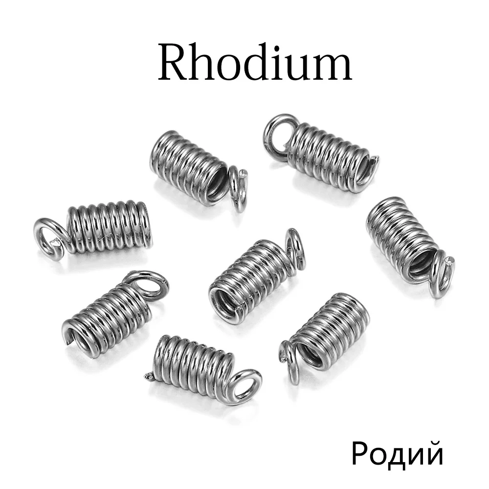 100 teile/los Metall Frühling Crimp Verschlüsse Leder Ends Verschluss End Kappen Anschlüsse Für DIY Armband Halskette Schmuck Machen Lieferungen – Detail 21