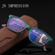 Новые усовершенствованные линзы прогрессивные мульти-фокус очки для чтения для мужчин и женщин анти-синий Рецептурные очки+ 1.0to+ 3.5T18140 duojiao