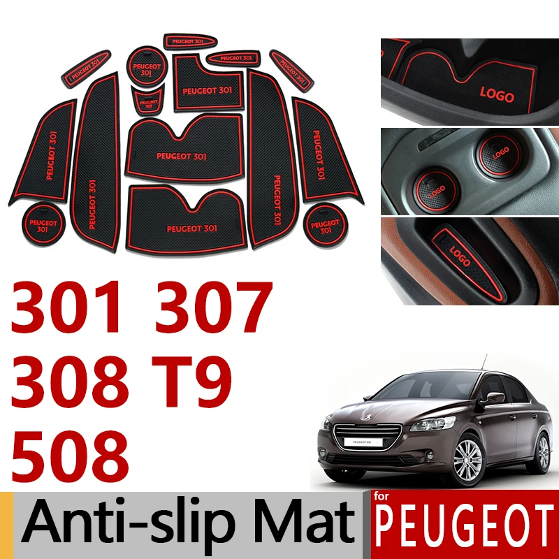 Противоскользящий резиновый подстаканник для Peugeot 307 308 T9 301 508 2011 2012 2013 2014 2015 2016 2017