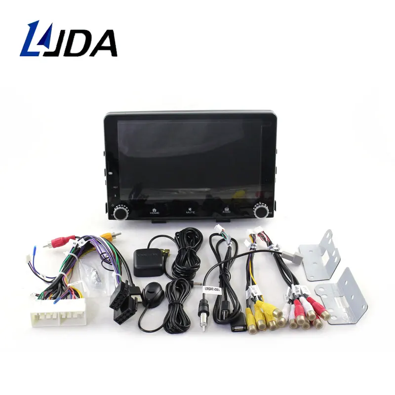 Discount LJDA 9 Inch Android 9.1 Car DVD Player For KIA RIO 2017 2018 GPS Navigation 1Din Car Radio Multimedia WIFI Stereo RDS AutoAudio 4