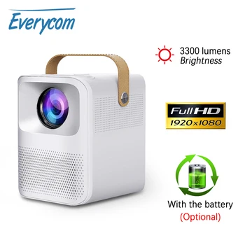 

Everycom ET30 Mini Projector Full HD Android Wifi Optional 1920x1080p Portable LED Beamer 4K Video Home Cinema Child Gift HDMI