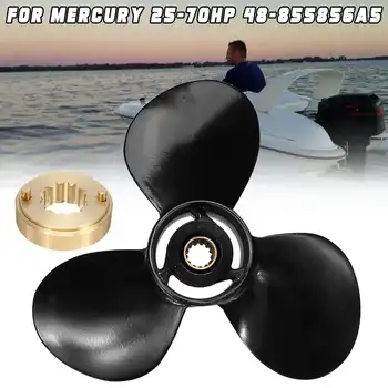 

New Boat Outboard Propeller 48-855856A5 11 3/8 x 12 Aluminum Alloy Fit for Mercury 25-70HP 3 Blades 13 Spline Tooths R Rotation