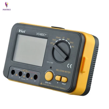 

Digital Milliohm Meter High Precision Multimeter Digital Milli-ohm Multimeter Low Resistance Tester VC480C+