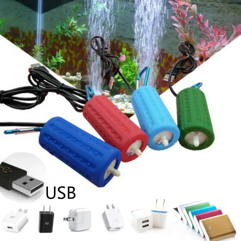 Air Pump Portable Mini USB Aquarium Fish Tank Oxygen Air Pump Aquatic Terrarium Filter Fish Tank Mute Energy Saving Accessories