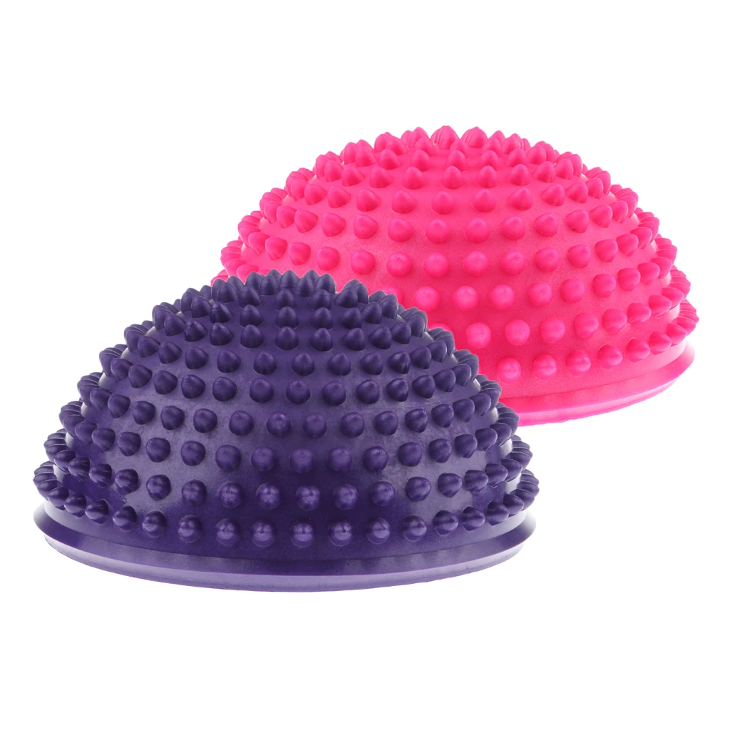 2Pcs Hedgehog Styled Balance Pods, Anti-Slip Foot Massage Balls for Gym Yoga Pilates Gymnastics Exercise