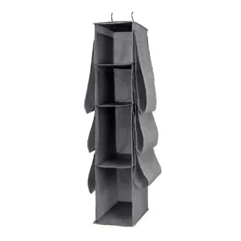 

10 Pockets Handbag Organizer Multifunction Large Capacity Purse Home Hanging Closet Storage Bag Non Woven Fabrics With Hooks