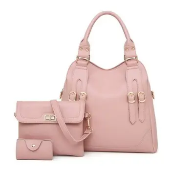 

Luxury Handbags Women Bags Designer Bag Women's Bags Set 3pcs Leather Handbag + Purses Soild Ladies Hand Bags Bolsas Feminina