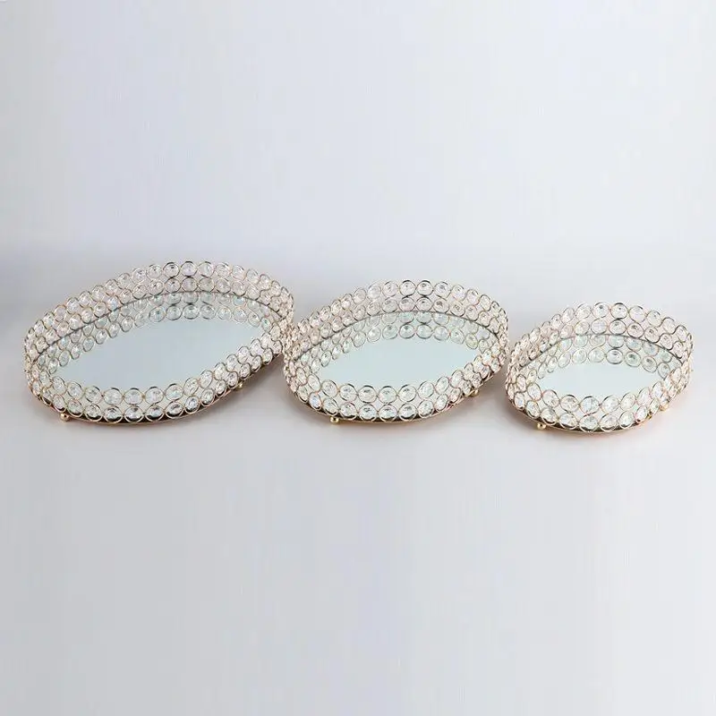 

Nordic Gold Storage Tray Metal Iron Dessert Trays Fruit Plate Jewelry Display Holder Desktop Makeup Organizer Home Party Decor