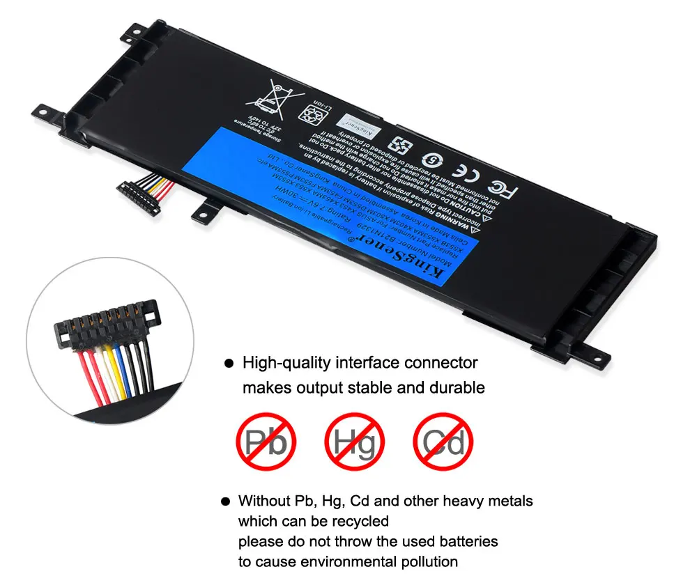Kingsener bateria para notebooks b21n1329, para asus