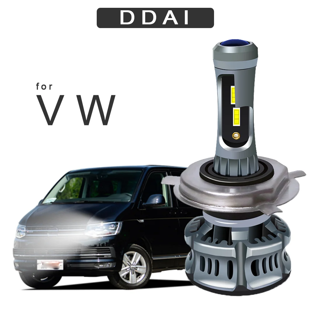 DDAI Супер Яркий h7 led h4 для vw passat b5.5 T4 T5 turbo led 6500K 12V яркие фары для авто аксессуары для автомобиля