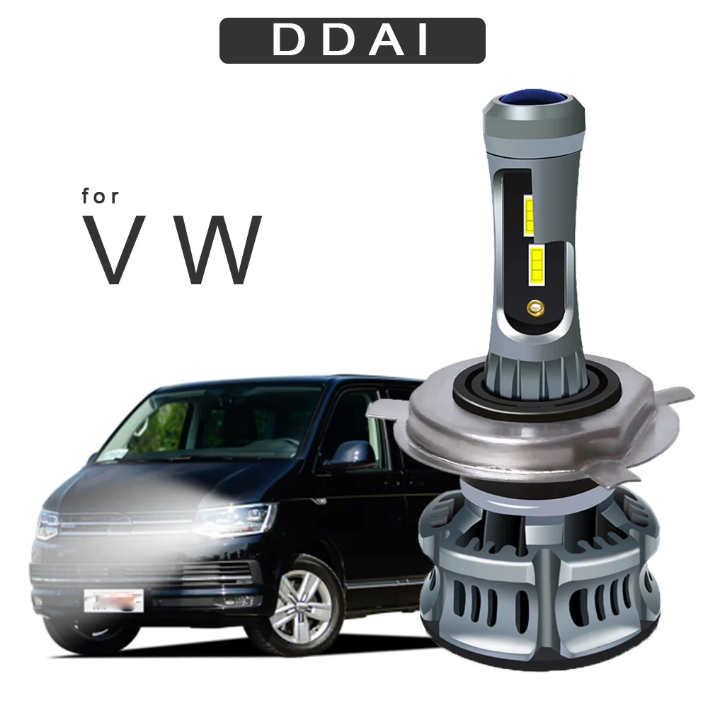 

DDAI Super Bright h7 led h4 for vw passat b5.5 T4 T5 turbo led 6500K 12V bright headlights for auto accessories for car