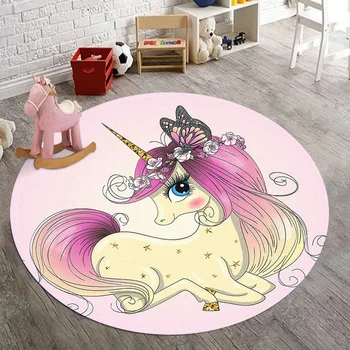 

Fashionable Modern Cute Cartoon Living Room Bedroom Hanging Basket Chair Round Floor Mat Carpet