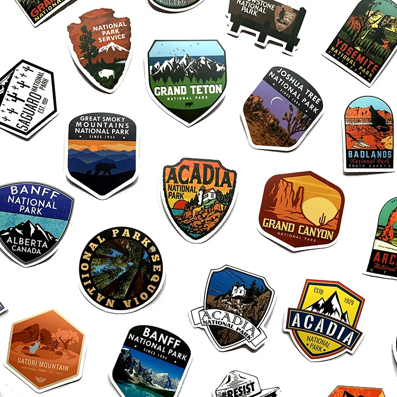 10/30/50PCS National Park Zoo Icon Stickers for Waterproof Decal Laptop Motorcycle Luggage Snowboard Fridge Phone Car,wall stickers