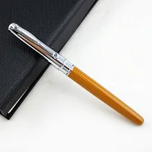 Новинка, роскошная металлическая шариковая ручка из нержавеющей стали, черные чернила, 0,5 мм, заправка серебряным зажимом, шариковые ручки с коробкой