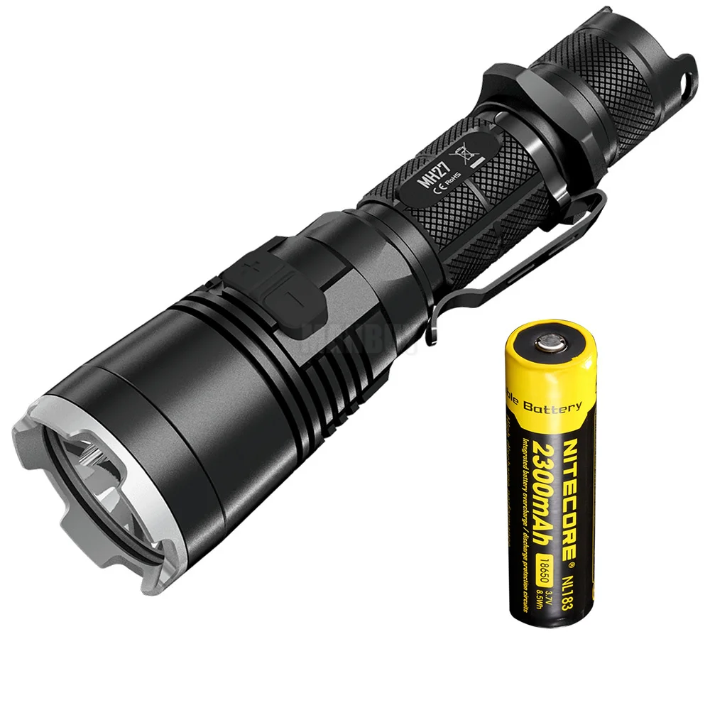 Распродажа NITECORE MH27+ 2300mAh 18650 перезаряжаемый фонарик CREE XP-L HI V3 1000LMs RGB светодиодный фонарь высокой яркости