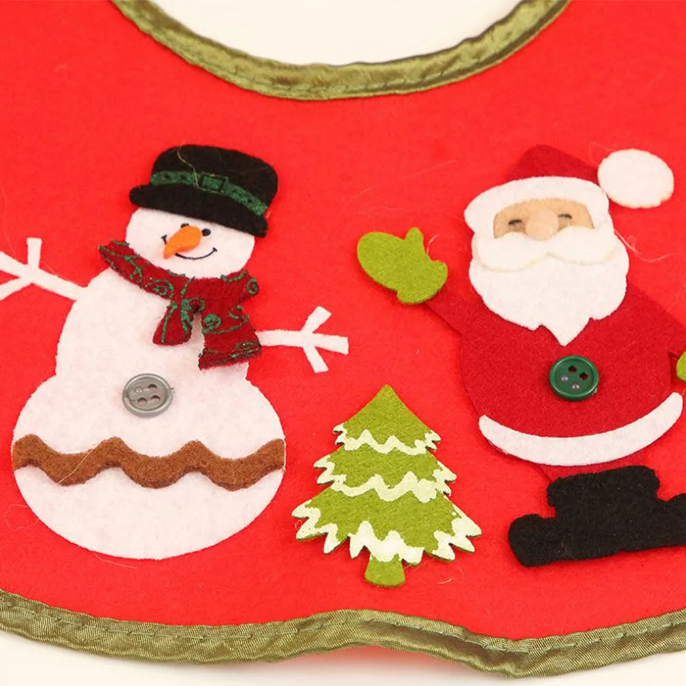 Юбки с изображением рождественской елки 46 см, плюшевые напольные коврики, вечерние рождественские украшения с рисунком Санта Клауса, вечерние праздничные украшения «сделай сам»