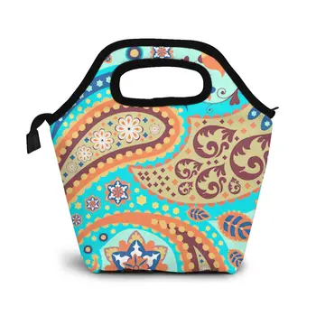 

Floral Bird Lunch Bag Boxes Bags Portable Insulated Picnic Food Box for Women Men