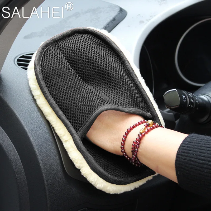 1 шт. мягкие шерстяные перчатки для мытья автомобиля | Автомобили и мотоциклы