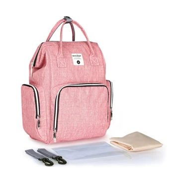 

Baby Diaper Bag Backpack Large Capacity Fashion Mummy Nappy Bag Nursing Bag Travel for Baby Care Rose